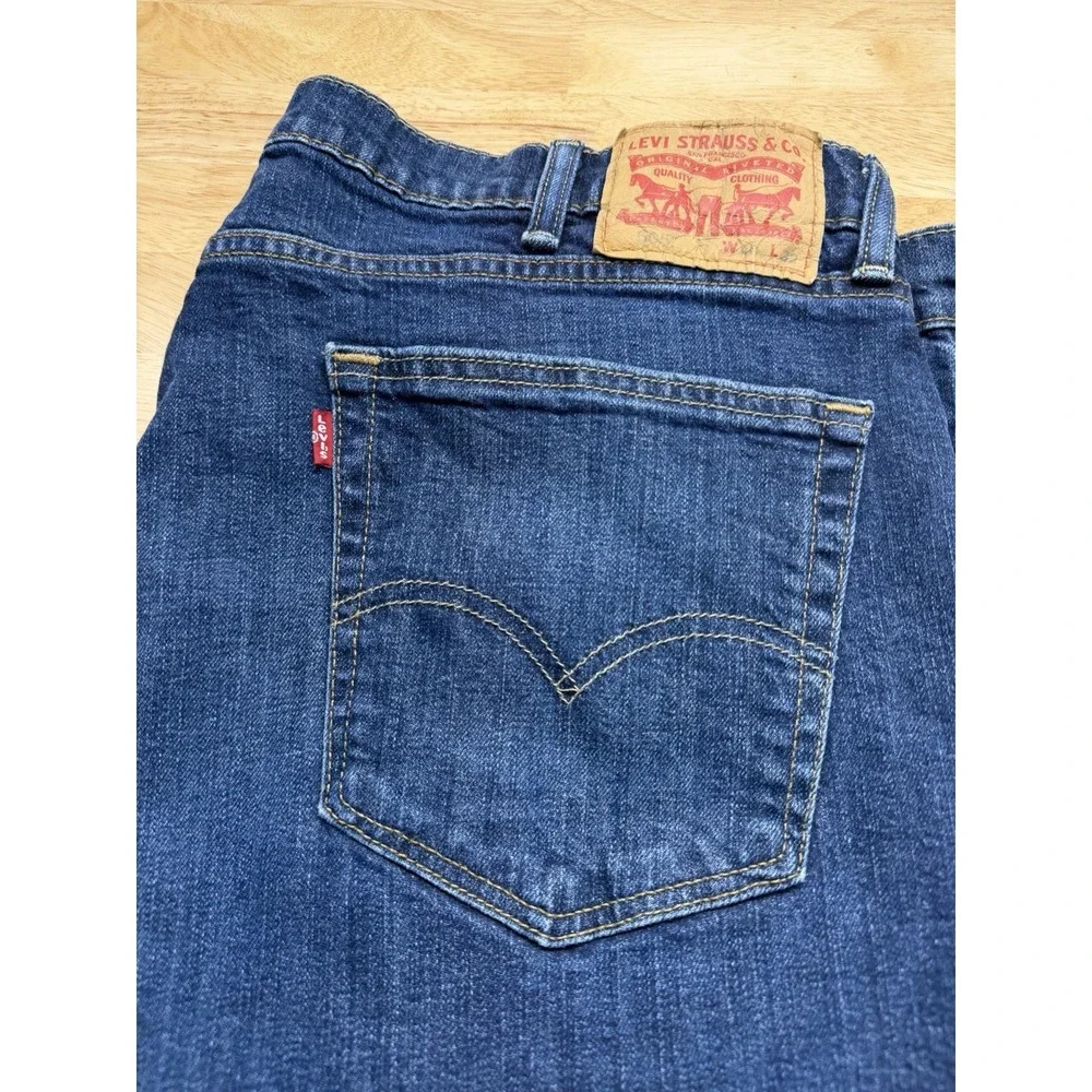 Levi's 505 Men's 40x32 Regular Fit Straight Leg‎ Blue Denim Stretch